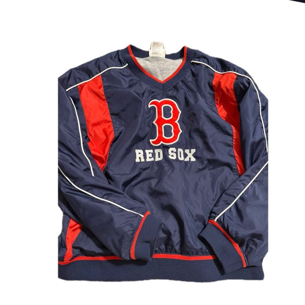 Boston Red Sox pullover jacket vintage boys youth 12-14
